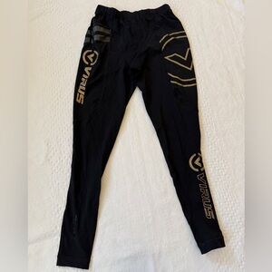 Virus Compression Athletic Leggings in black size Medium M